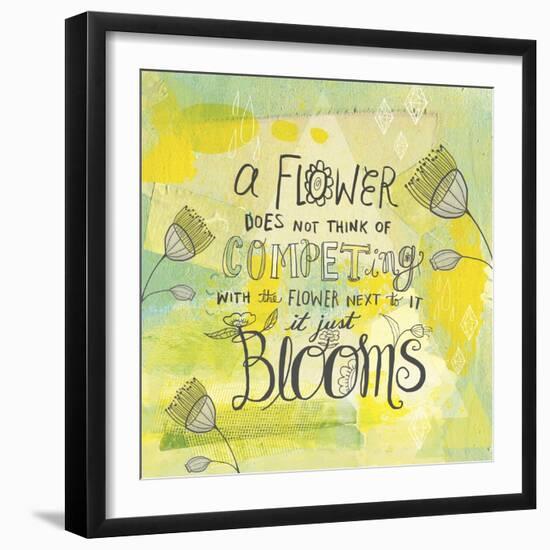 Blooms Quote-Elizabeth Caldwell-Framed Giclee Print