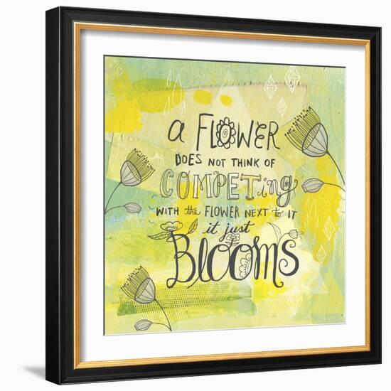 Blooms Quote-Elizabeth Caldwell-Framed Giclee Print