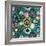 Blooms Teal Sq-Sharon Turner-Framed Art Print