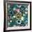 Blooms Teal Sq-Sharon Turner-Framed Art Print