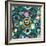 Blooms Teal Sq-Sharon Turner-Framed Art Print