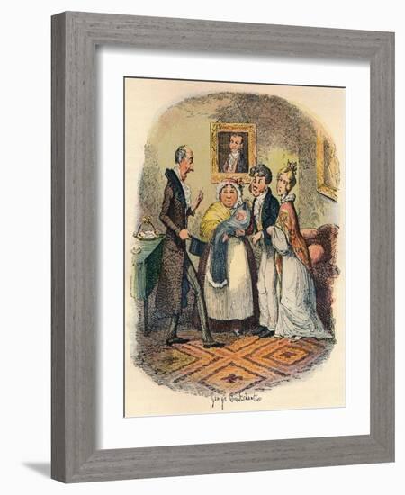 Bloomsbury Christening, C1900-George Cruikshank-Framed Giclee Print