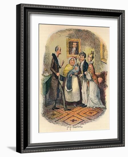 Bloomsbury Christening, C1900-George Cruikshank-Framed Giclee Print