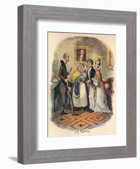 Bloomsbury Christening, C1900-George Cruikshank-Framed Giclee Print