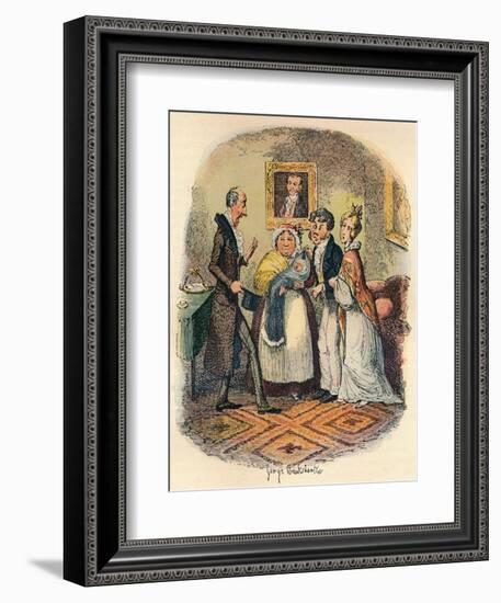 Bloomsbury Christening, C1900-George Cruikshank-Framed Giclee Print