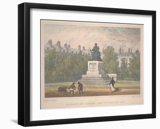 Bloomsbury Square with Statue of Fox, Engraved by Charles Mottram (1806-76), 1831 (Etching)-Thomas Hosmer Shepherd-Framed Giclee Print