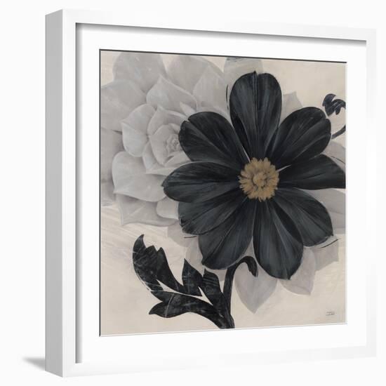 Blossom and Succulent Black-Ivo Stoyanov-Framed Art Print