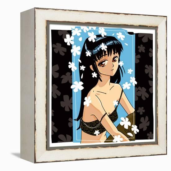 Blossom Anime Girl-Harry Briggs-Framed Premier Image Canvas