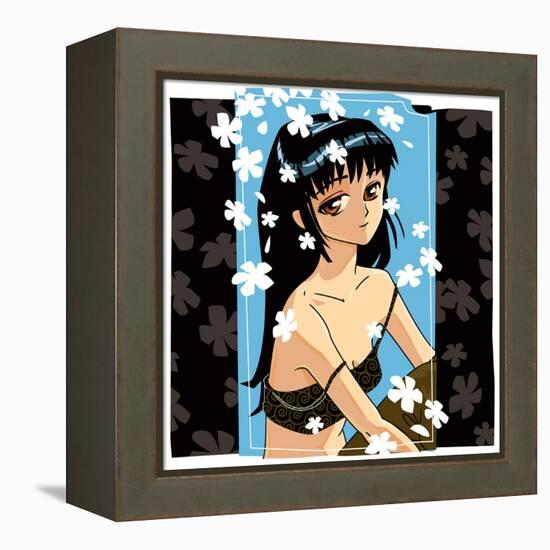 Blossom Anime Girl-Harry Briggs-Framed Premier Image Canvas