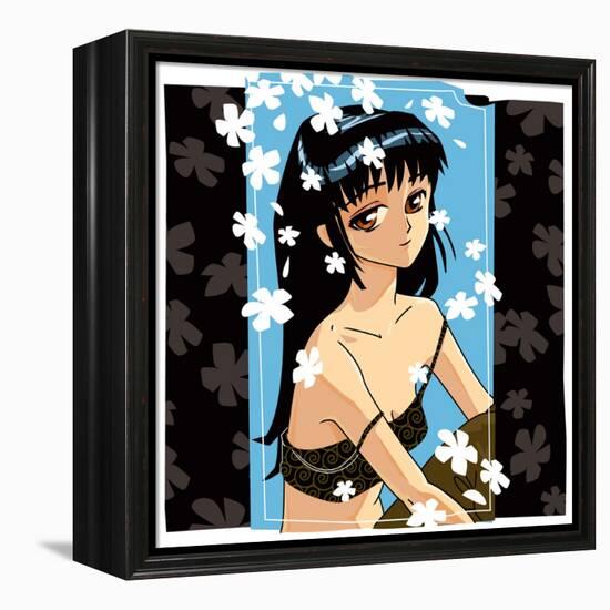 Blossom Anime Girl-Harry Briggs-Framed Premier Image Canvas
