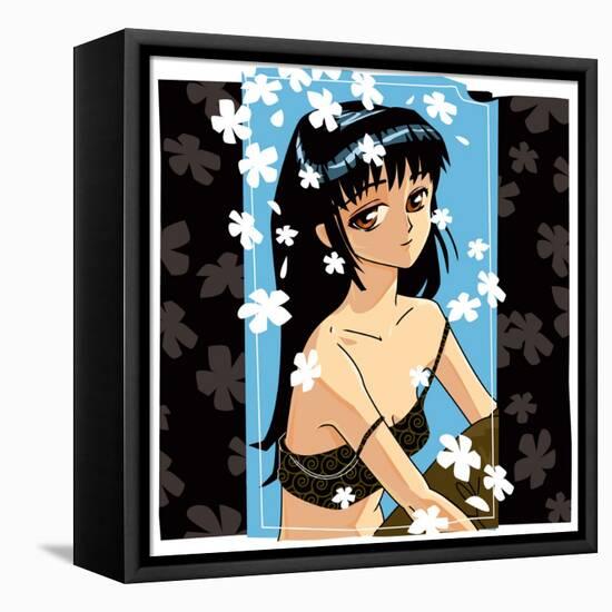 Blossom Anime Girl-Harry Briggs-Framed Premier Image Canvas