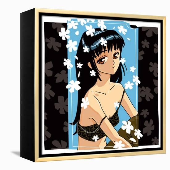 Blossom Anime Girl-Harry Briggs-Framed Premier Image Canvas