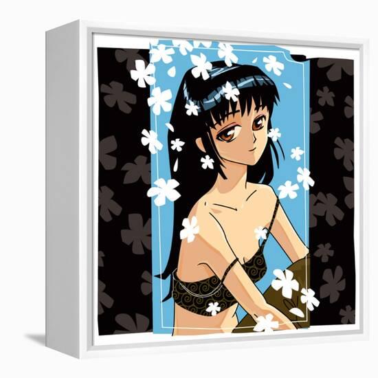 Blossom Anime Girl-Harry Briggs-Framed Premier Image Canvas