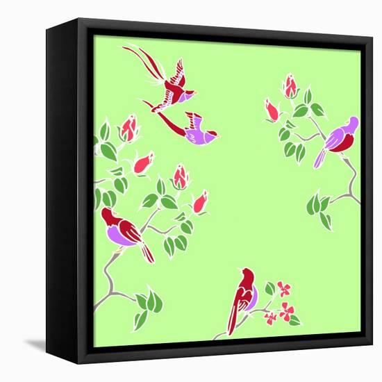 Blossom Birds-Anna Platts-Framed Premier Image Canvas