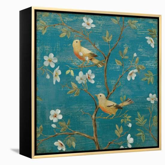 Blossom Blues-Daphne Brissonnet-Framed Stretched Canvas