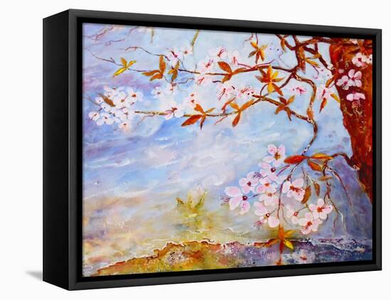 Blossom By The Waterside-Mary Smith-Framed Premier Image Canvas