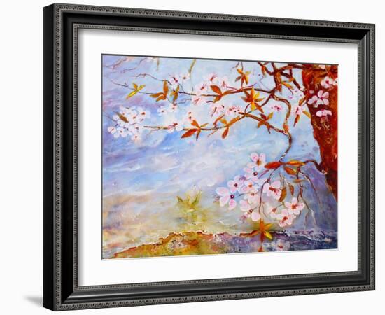 Blossom By The Waterside-Mary Smith-Framed Giclee Print