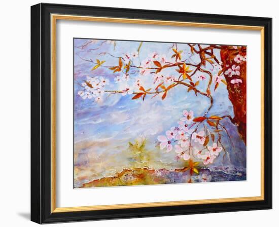 Blossom By The Waterside-Mary Smith-Framed Giclee Print