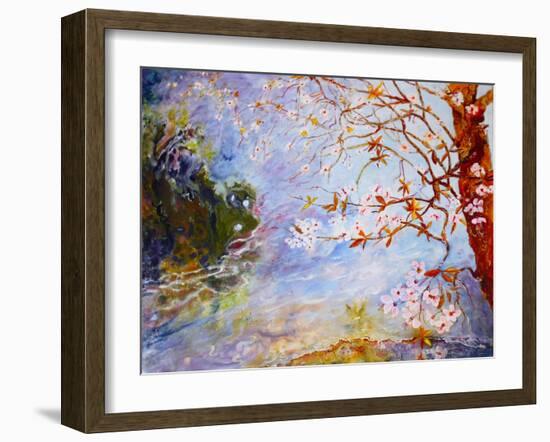 blossom in Darley park-Mary Smith-Framed Giclee Print