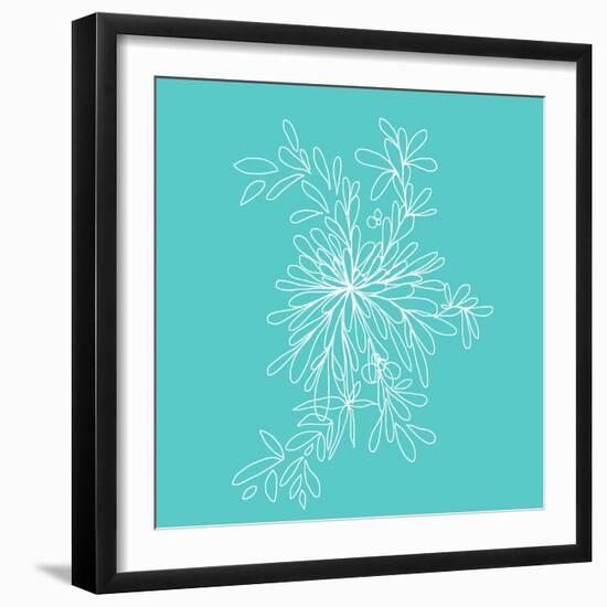 Blossom Pop Aqua-Jan Weiss-Framed Premium Giclee Print