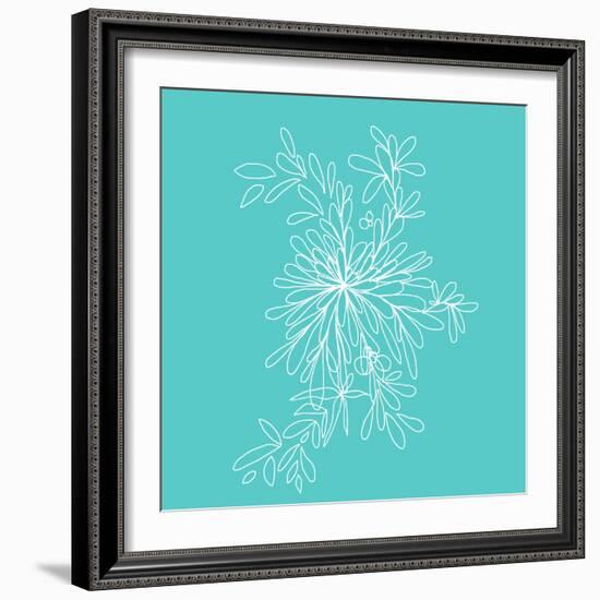 Blossom Pop Aqua-Jan Weiss-Framed Premium Giclee Print