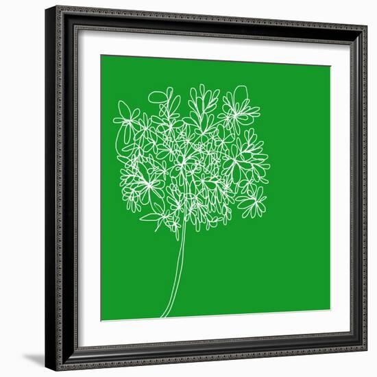 Blossom Pop Emerald-Jan Weiss-Framed Art Print