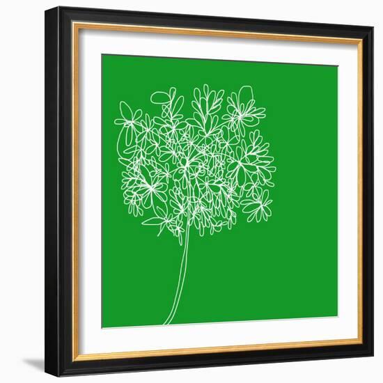 Blossom Pop Emerald-Jan Weiss-Framed Art Print