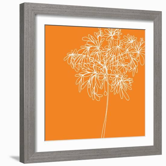 Blossom Pop Orange-Jan Weiss-Framed Premium Giclee Print