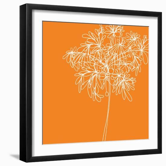 Blossom Pop Orange-Jan Weiss-Framed Premium Giclee Print