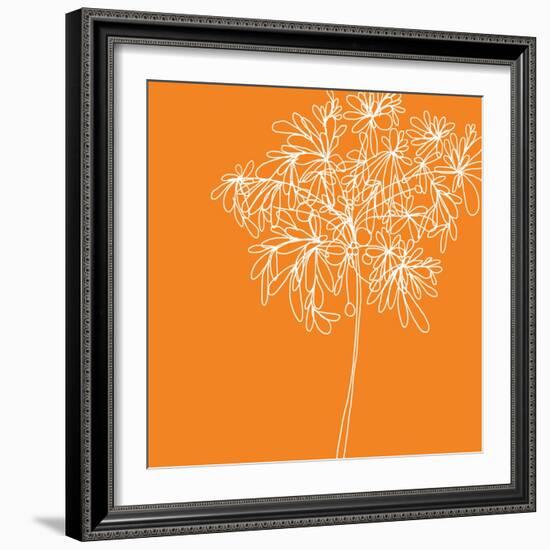 Blossom Pop Orange-Jan Weiss-Framed Premium Giclee Print