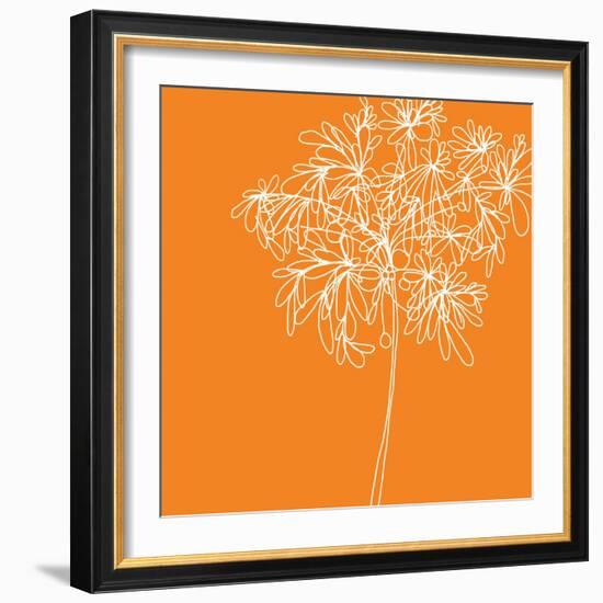 Blossom Pop Orange-Jan Weiss-Framed Premium Giclee Print