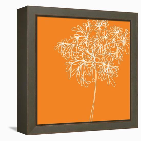 Blossom Pop Orange-Jan Weiss-Framed Stretched Canvas