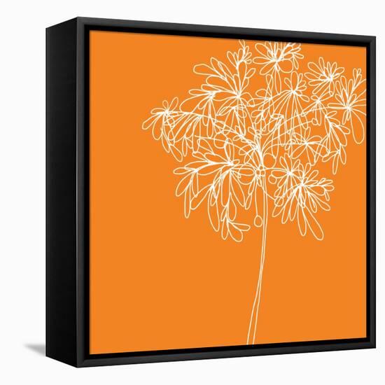 Blossom Pop Orange-Jan Weiss-Framed Stretched Canvas