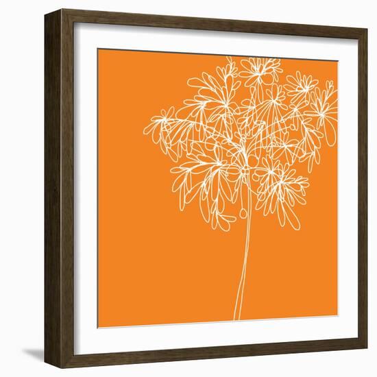 Blossom Pop Orange-Jan Weiss-Framed Art Print