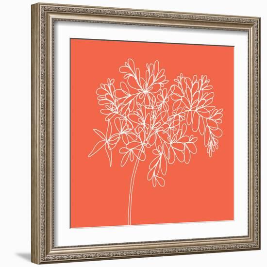 Blossom Pop Tangerine-Jan Weiss-Framed Art Print