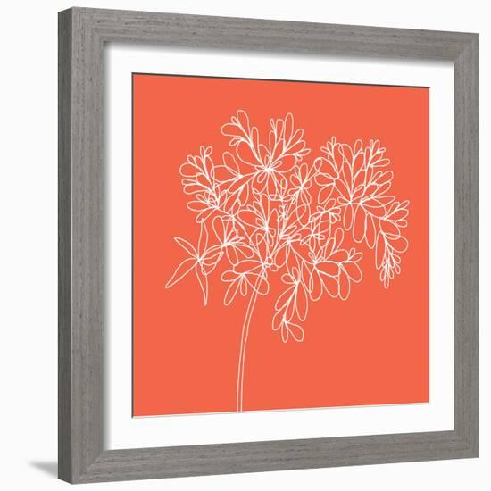 Blossom Pop Tangerine-Jan Weiss-Framed Art Print