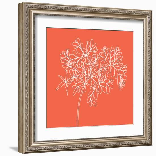 Blossom Pop Tangerine-Jan Weiss-Framed Art Print