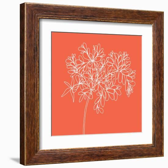 Blossom Pop Tangerine-Jan Weiss-Framed Art Print