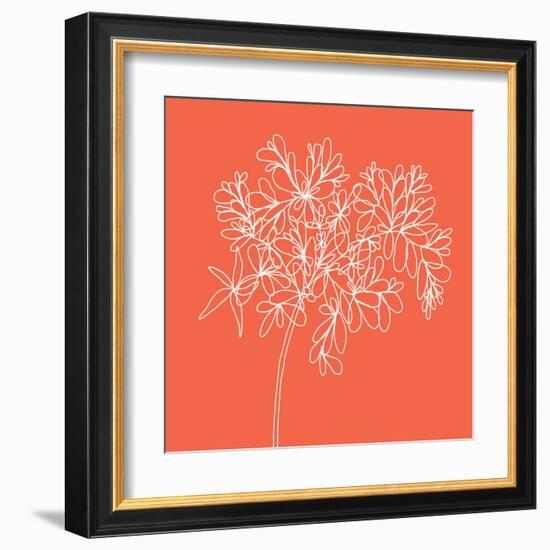 Blossom Pop Tangerine-Jan Weiss-Framed Art Print