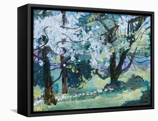 Blossom Trees, Paxton, 2021 (Acrylic)-Ann Oram-Framed Premier Image Canvas