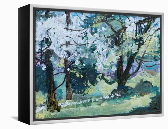 Blossom Trees, Paxton, 2021 (Acrylic)-Ann Oram-Framed Premier Image Canvas