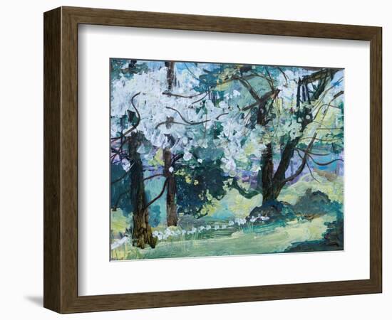 Blossom Trees, Paxton, 2021 (Acrylic)-Ann Oram-Framed Giclee Print