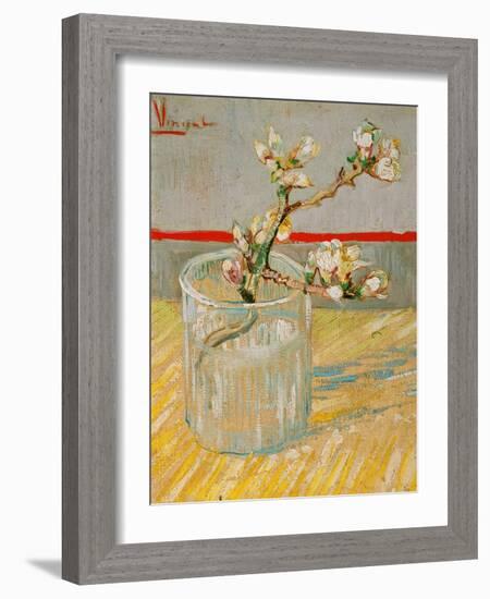 Blossoming Almond Branch in a Glass, c.1888-Vincent van Gogh-Framed Premium Giclee Print