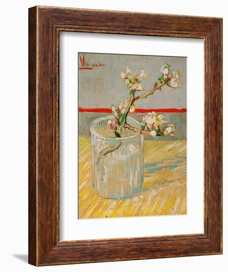 Blossoming Almond Branch in a Glass, c.1888-Vincent van Gogh-Framed Giclee Print