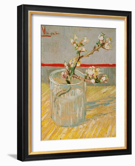 Blossoming Almond Branch in a Glass, c.1888-Vincent van Gogh-Framed Giclee Print