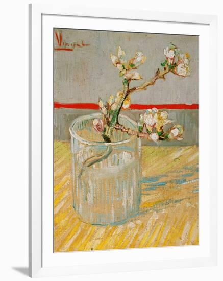 Blossoming Almond Branch in a Glass, c.1888-Vincent van Gogh-Framed Premium Giclee Print