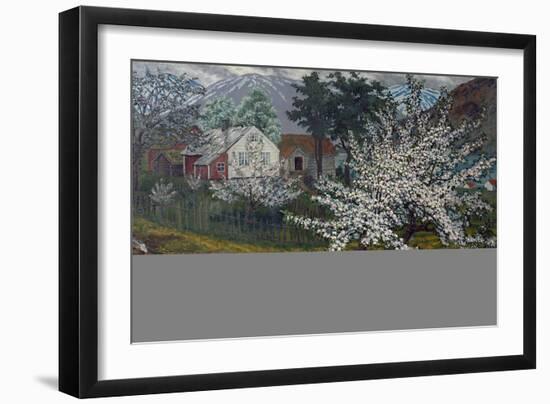 Blossoming Apple Tree, Stromsbo Farm, 1912-Nikolai Astrup-Framed Giclee Print