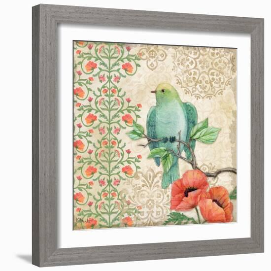 Blossoming Birds Sq II-Paul Brent-Framed Art Print