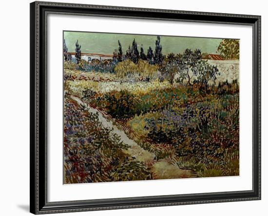 Blossoming Garden and Path-Vincent van Gogh-Framed Giclee Print