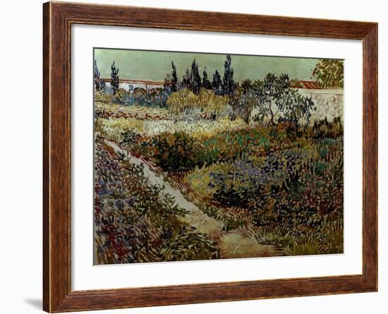 Blossoming Garden and Path-Vincent van Gogh-Framed Giclee Print